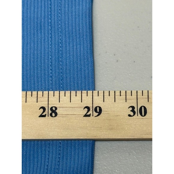 CUBAVERA Mens Blue Striped Performance Polo Shirt L G Golf Casual - Picture 6 of 7